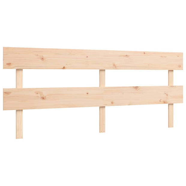 vidaXL Bedframe met hoofdbord massief hout 200x200 cm