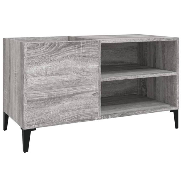 vidaXL Platenkast 84,5x38x48 cm bewerkt hout grijs sonoma eikenkleurig