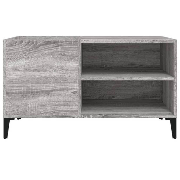 vidaXL Platenkast 84,5x38x48 cm bewerkt hout grijs sonoma eikenkleurig