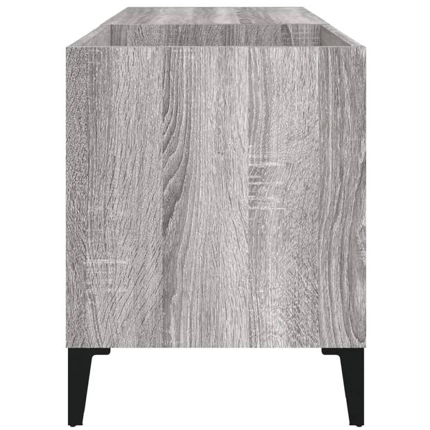 vidaXL Platenkast 84,5x38x48 cm bewerkt hout grijs sonoma eikenkleurig