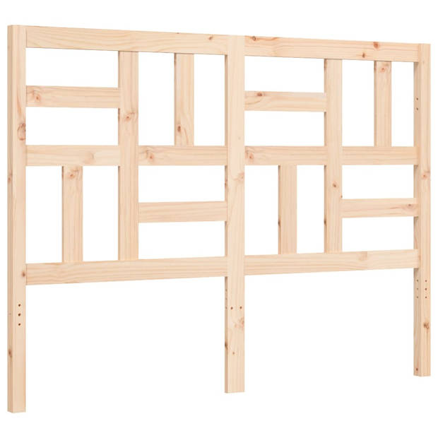 vidaXL Bedframe met hoofdbord massief hout 140x190 cm