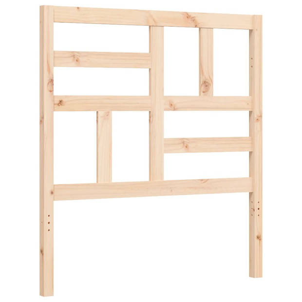 vidaXL Bedframe met hoofdbord massief hout