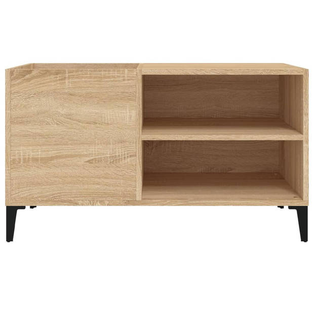 vidaXL Platenkast 84,5x38x48 cm bewerkt hout sonoma eikenkleurig