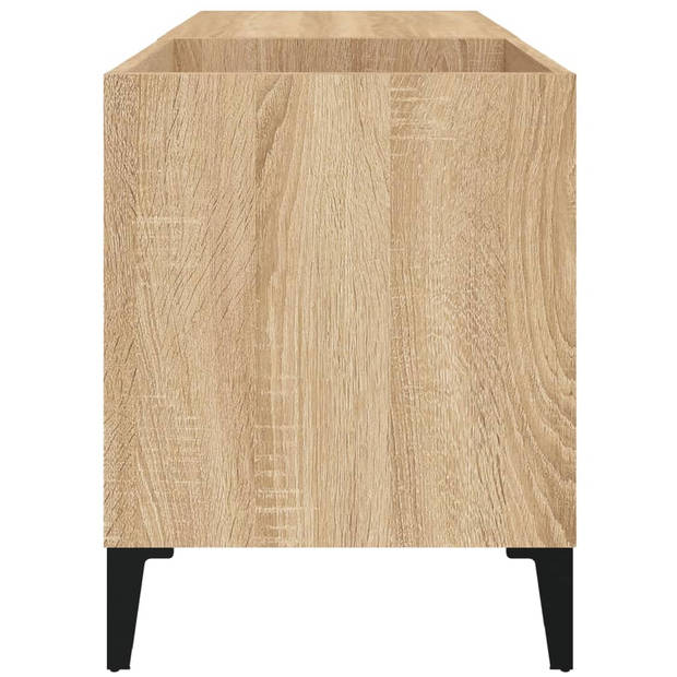 vidaXL Platenkast 84,5x38x48 cm bewerkt hout sonoma eikenkleurig