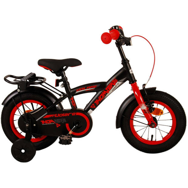 Volare Jongensfiets Thombike 12 Inch 21,5 cm Jongens Terugtraprem Zwart/Rood