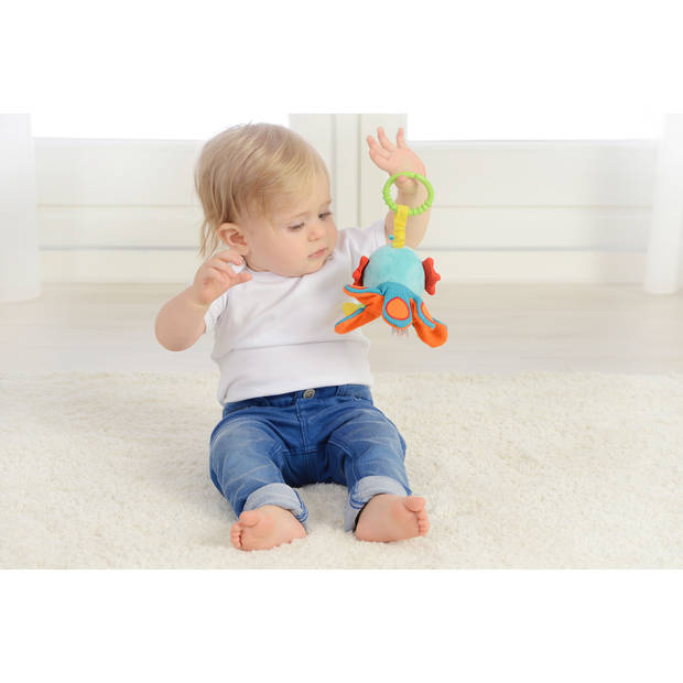 Dolce Toys baby speelgoed Classic pauw Pierre - 19 cm - kraamcadeau meisje / jongen - 0 jaar / 6 maanden