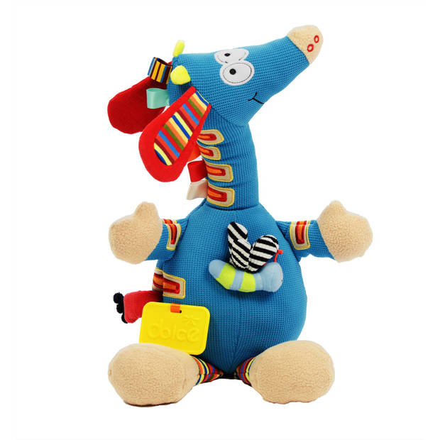 Dolce Toys speelgoed Classic muzikale activiteitenknuffel giraf - 36 cm