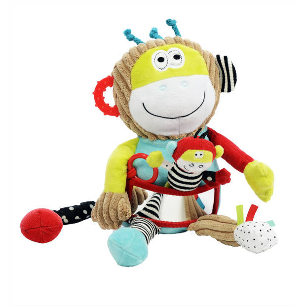 Dolce Toys speelgoed Classic activiteitenknuffel aap Charlie - 25 cm