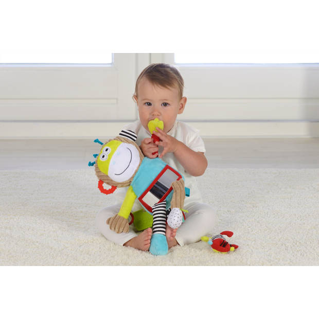 Dolce Toys speelgoed Classic activiteitenknuffel aap Charlie - 25 cm