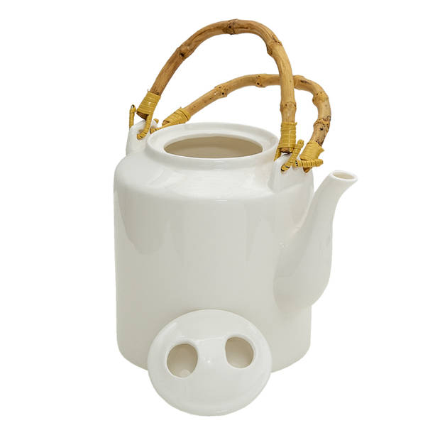 HAES DECO - Theepot - Porselein - 0 - Theepot 1500 ml - Traditioneel Theeservies, Theekan