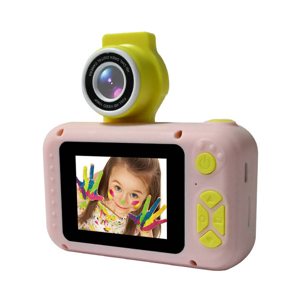 Denver Kindercamera FULL HD - Camera Voor & Achter - 40MP - Speelgoed Fototoestel - KCA1350 - Roze