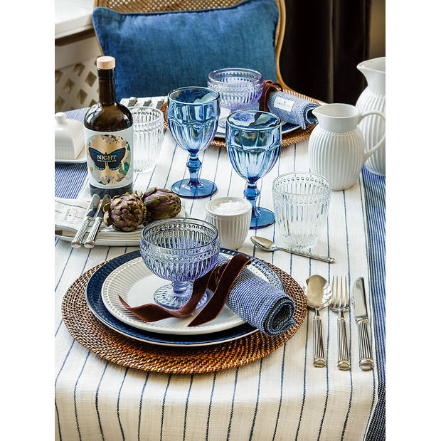 6x GreenGate Theedoeken set Alicia donker blauw (50 x 70 cm)