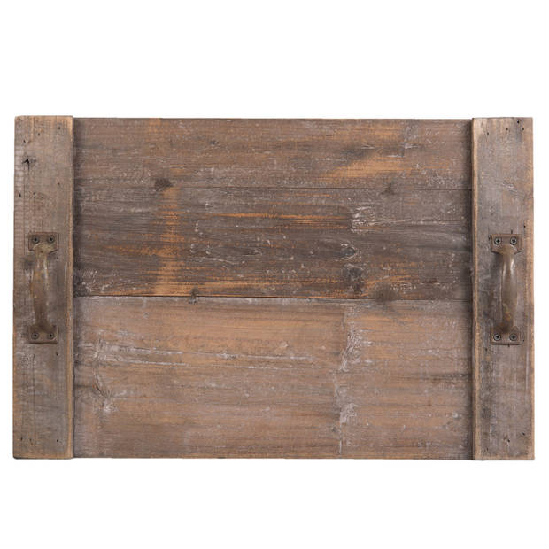 HAES DECO - Decoratief Dienblad Bruin 56x38x16 cm - van Hout Metaal