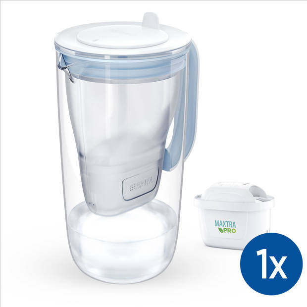 BRITA glazen waterfilterkan 2,5L incl. 1 MAXTRA PRO filter - vermindert PFAS, chloor en kalk