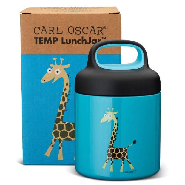 Carl Oscar TEMP LunchJar™ Thermosbeker Turqouise - Giraf 0,3L- Dubbelwandig