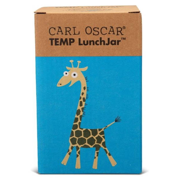 Carl Oscar TEMP LunchJar™ Thermosbeker Turqouise - Giraf 0,3L- Dubbelwandig