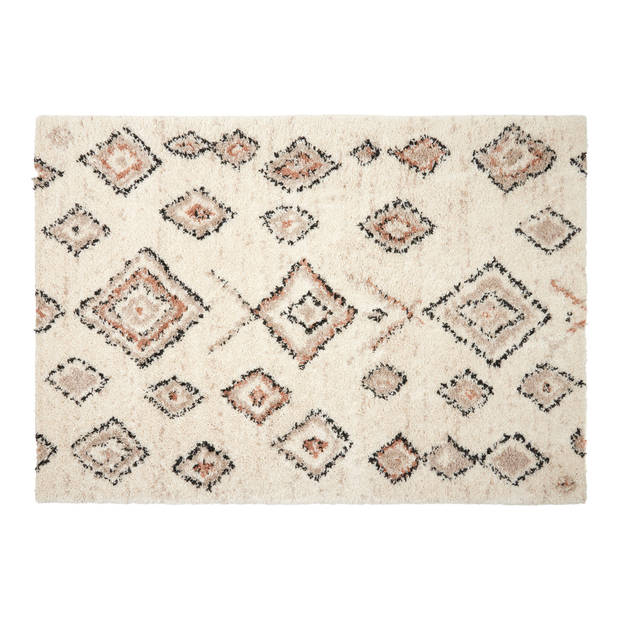 Berber Vloerkleed Hoogpolig Wit- Ikat - Interieur05