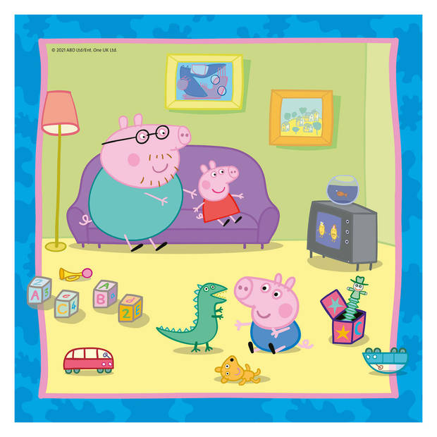 Ravensburger puzzel Familie en vrienden van Peppa Pig - 3 x 49 stukjes