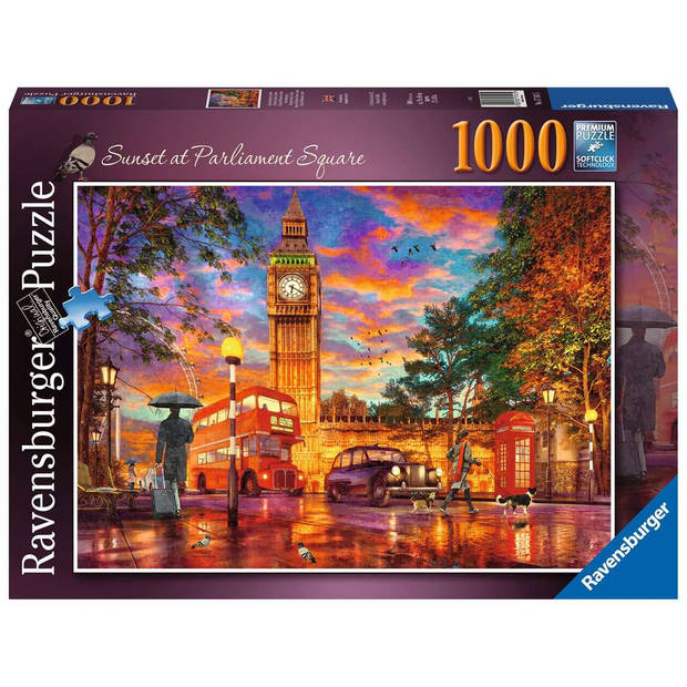 Ravensburger Puzzel 1000 stukjes Zonsondergang op Parliament Square, Londen