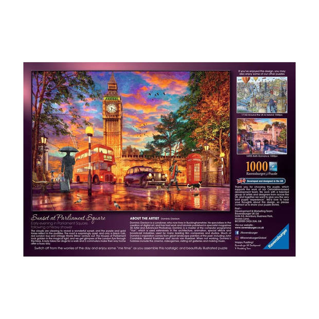 Ravensburger Puzzel 1000 stukjes Zonsondergang op Parliament Square, Londen