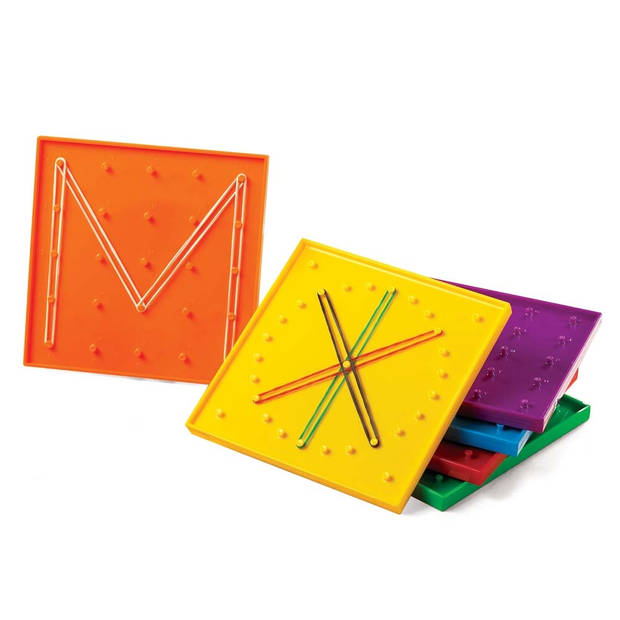 TickiT Geoboard Mixed Colour 15Cm