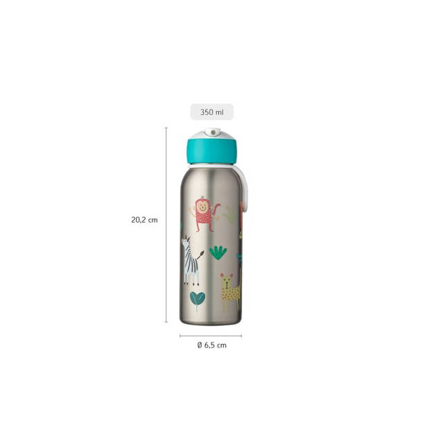 isoleerfles flip-up campus 350 ml - dino