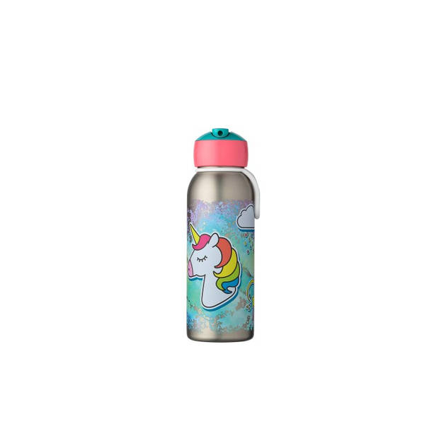 Isoleerfles flip-up Campus 350 ml - Unicorn