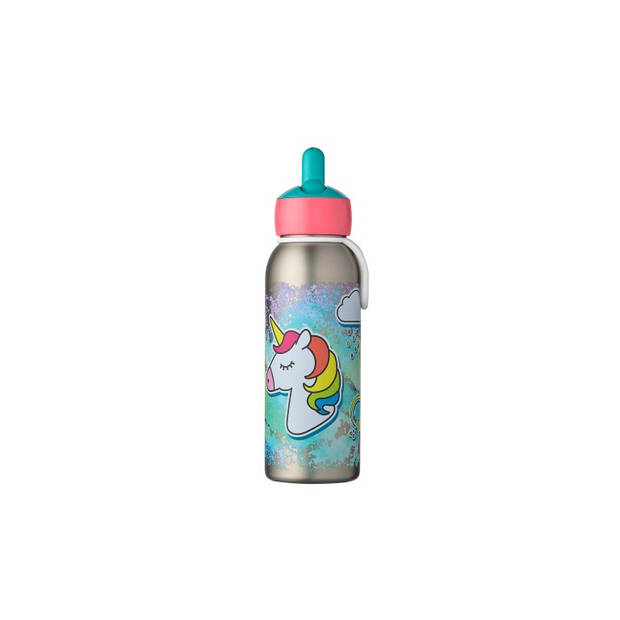 isoleerfles flip-up campus 350 ml - unicorn