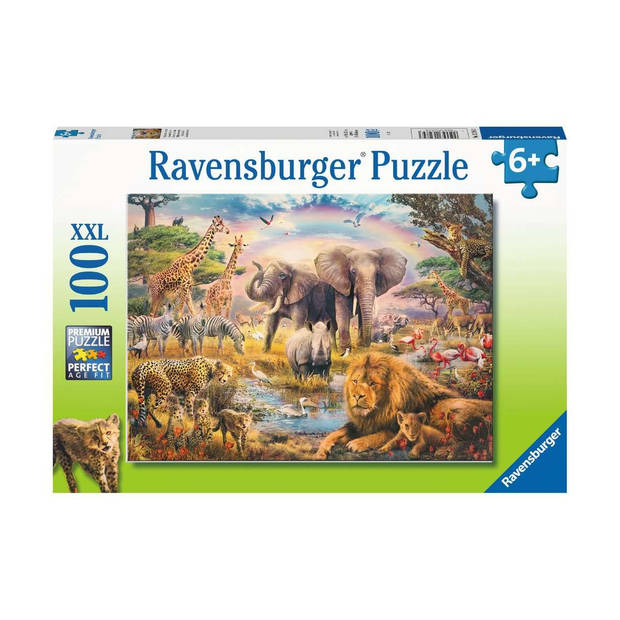 Ravensburger Kinderpuzzel 100 XXL Afrikaanse savanne