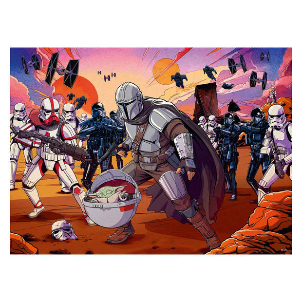 Ravensburger Kinderpuzzel 200 XXL The Mandalorian: de krachtmeting