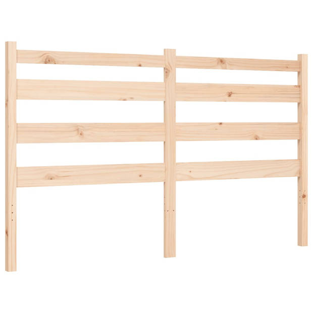 vidaXL Bedframe met hoofdbord massief hout 160x200 cm