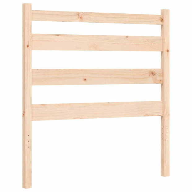 vidaXL Bedframe met hoofdbord massief hout