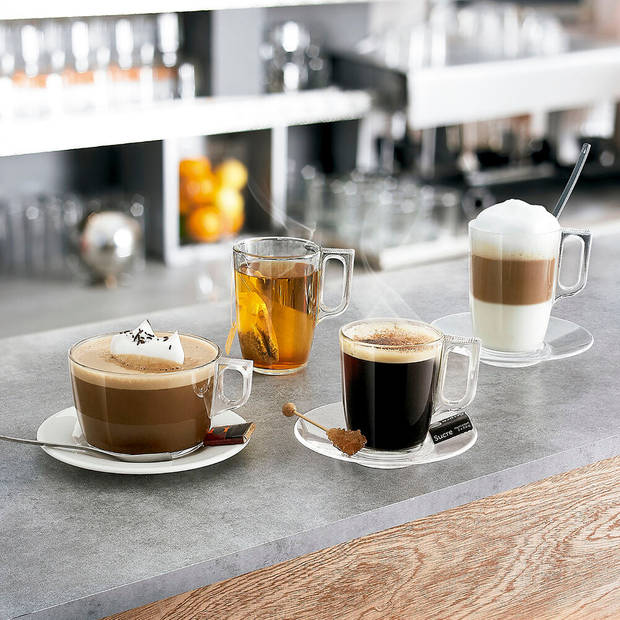 Arcoroc Espresso glazen - 6x - transparant glas - 4 x 6 cm - 90 ml - Koffie- en theeglazen