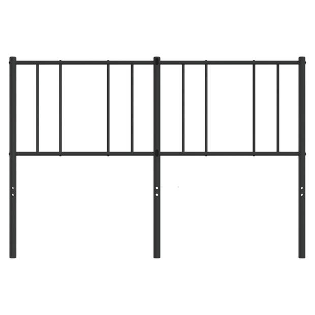 vidaXL Hoofdbord metaal zwart 160 cm