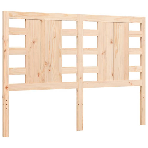 vidaXL Bedframe met hoofdbord massief hout