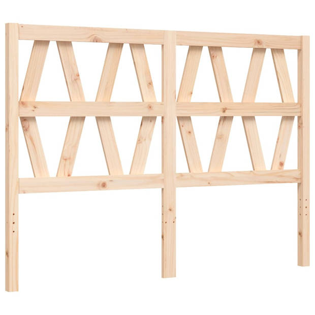 vidaXL Bedframe met hoofdbord massief hout