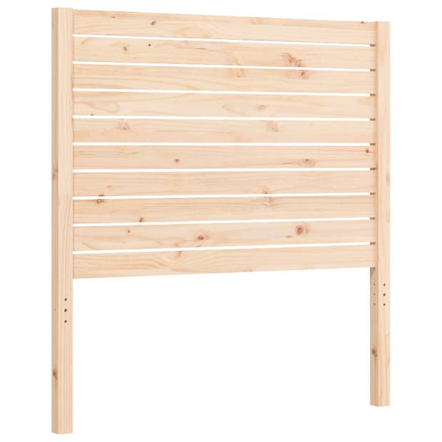 vidaXL Bedframe met hoofdbord massief hout 90x200 cm