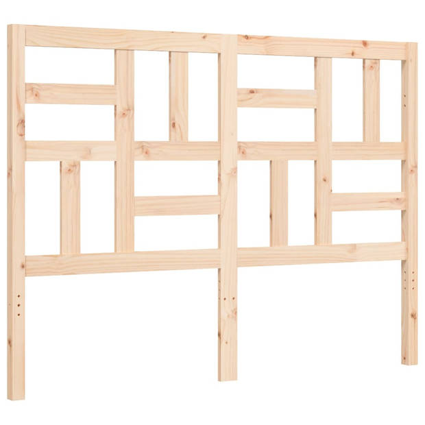 vidaXL Bedframe met hoofdbord massief hout 140x200 cm