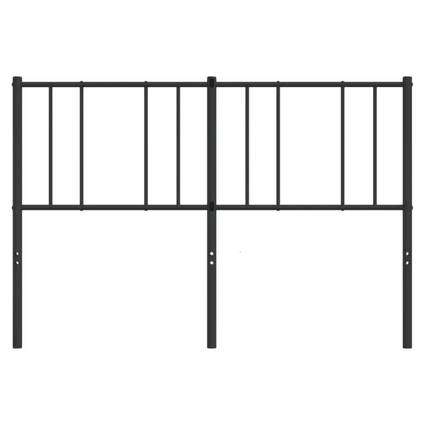 vidaXL Hoofdbord metaal zwart 140 cm