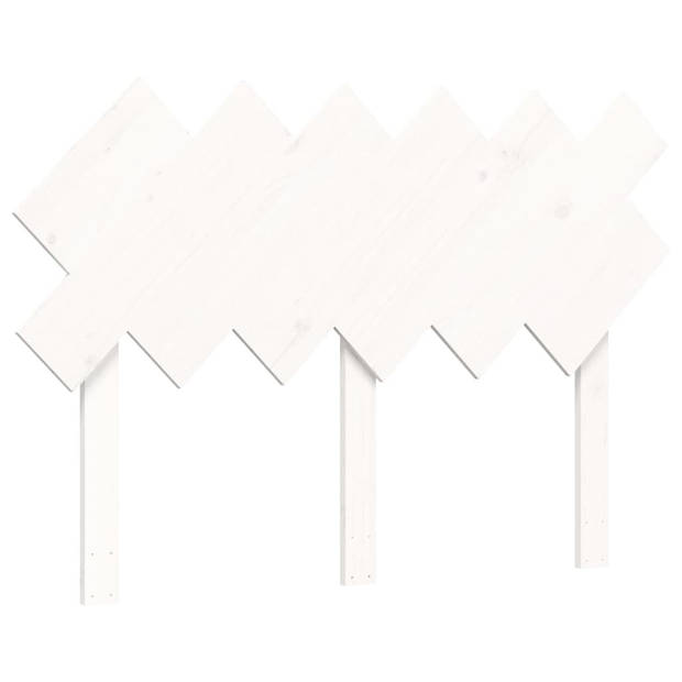 vidaXL Bedframe met hoofdbord massief hout wit