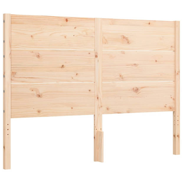 vidaXL Bedframe met hoofdbord massief hout