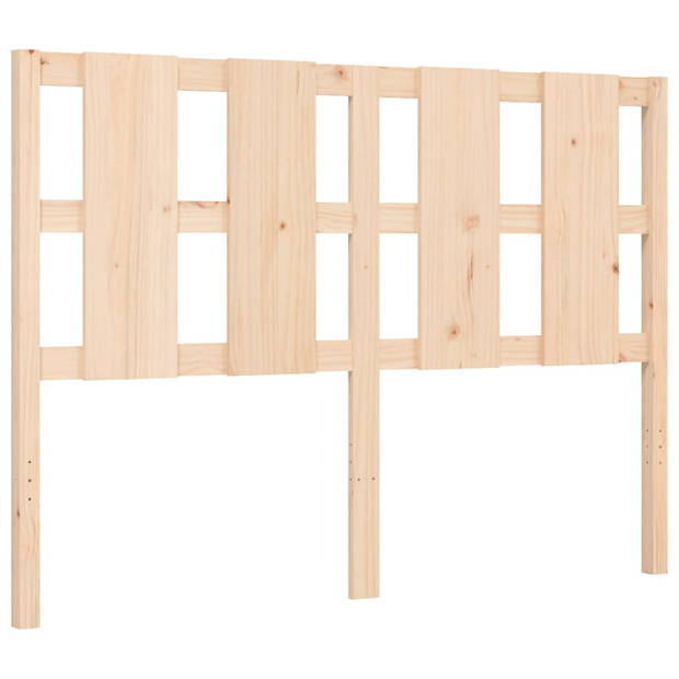 vidaXL Bedframe met hoofdbord massief hout