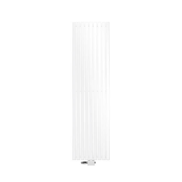 Badkamerradiator middenaansluiting 480x1800 mm wit met universele aansluitset LuxeBath