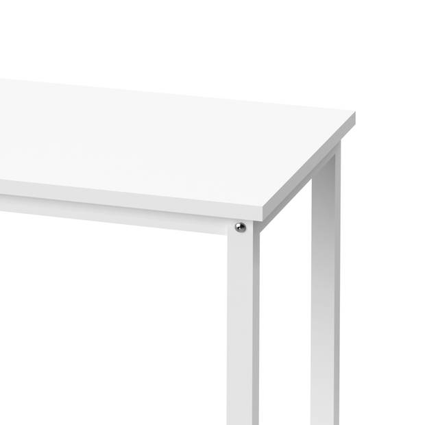 ML-Design bureau wit-zwart, 120x60x75 cm, gemaakt van MDF en metaal met poedercoating