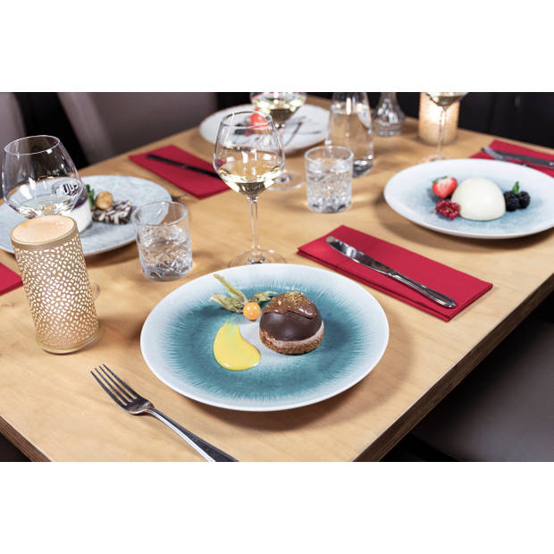 Hazel & Bos Juntos Azul dinerbord - 27 cm - 6 stuks - porselein