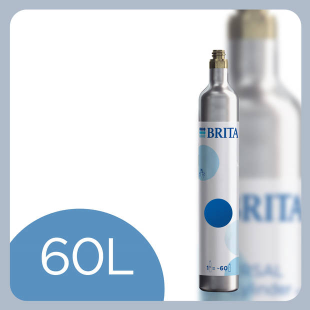 Brita SodaONE Bruiswatertoestel Wit - met 1 CO2-cilinder en 1 Soda fles