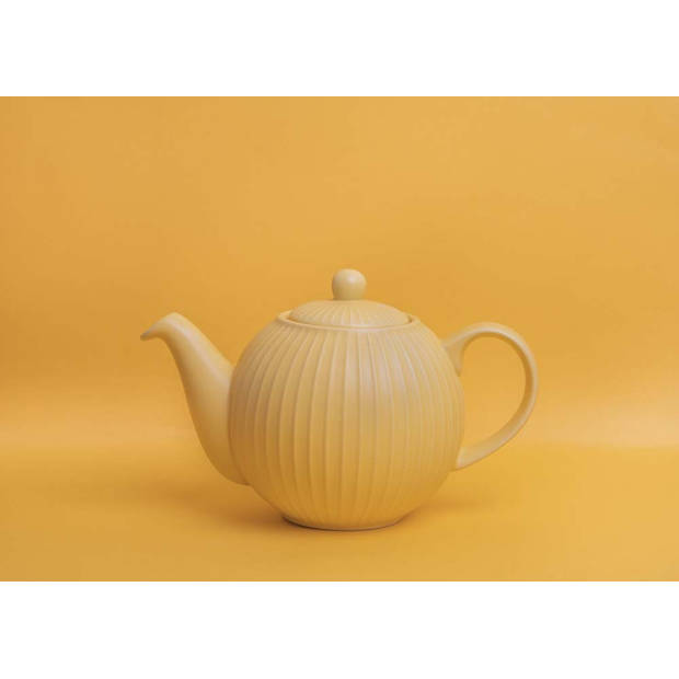 London Pottery - Theepot Globe - Met Textuur - 800ml - Geel - Londen Pottery