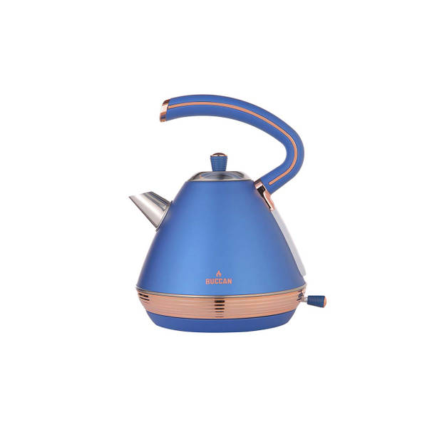 Buccan - Retro Waterkoker - Pyramid - Blauw Rose