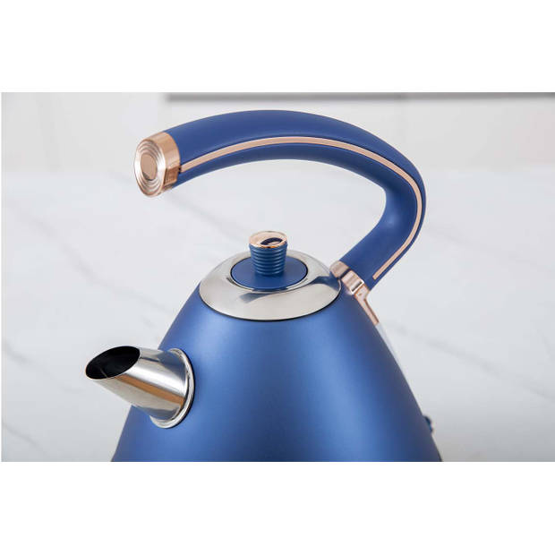 Buccan - Retro Waterkoker - Pyramid - Blauw Rose