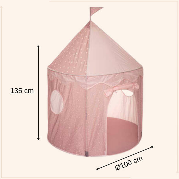 MISOU Kinder Speeltent - Tipi Tent kinderen - Meisjes - Pop up - Roze